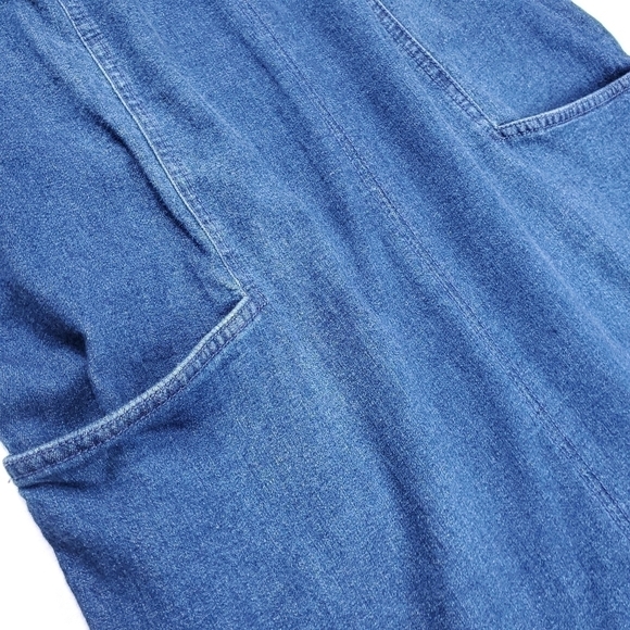 New J. Jill Denim Sheath Chambray Midi Dress Size XS - Picture 5 of 14